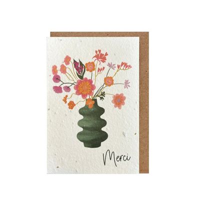 Lili Graffiti - Plantable Greeting Card - Merci