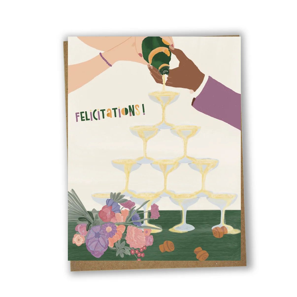 Lili Graffiti - Greeting Card - Félicitations (Champagne)