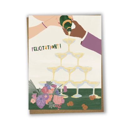Lili Graffiti - Greeting Card - Félicitations (Champagne)