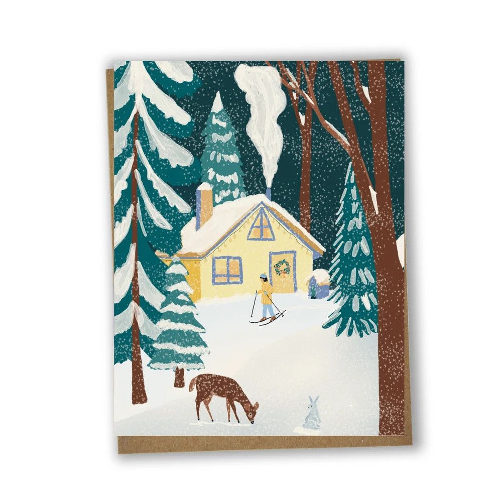 Lili Graffiti - Greeting Card - Cabin in the Forest
