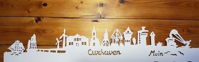 Cuxhaven2 Skyline, Wandbild, Stadtsilhouette, Lampe