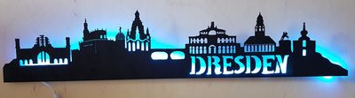 Dresden Skyline, Wandbild, Stadtsilhouette, Lampe