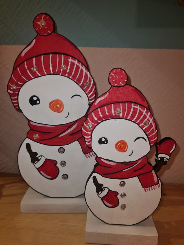 Schneemann beleuchtet, Weihnachtsdeko, Winter Deko