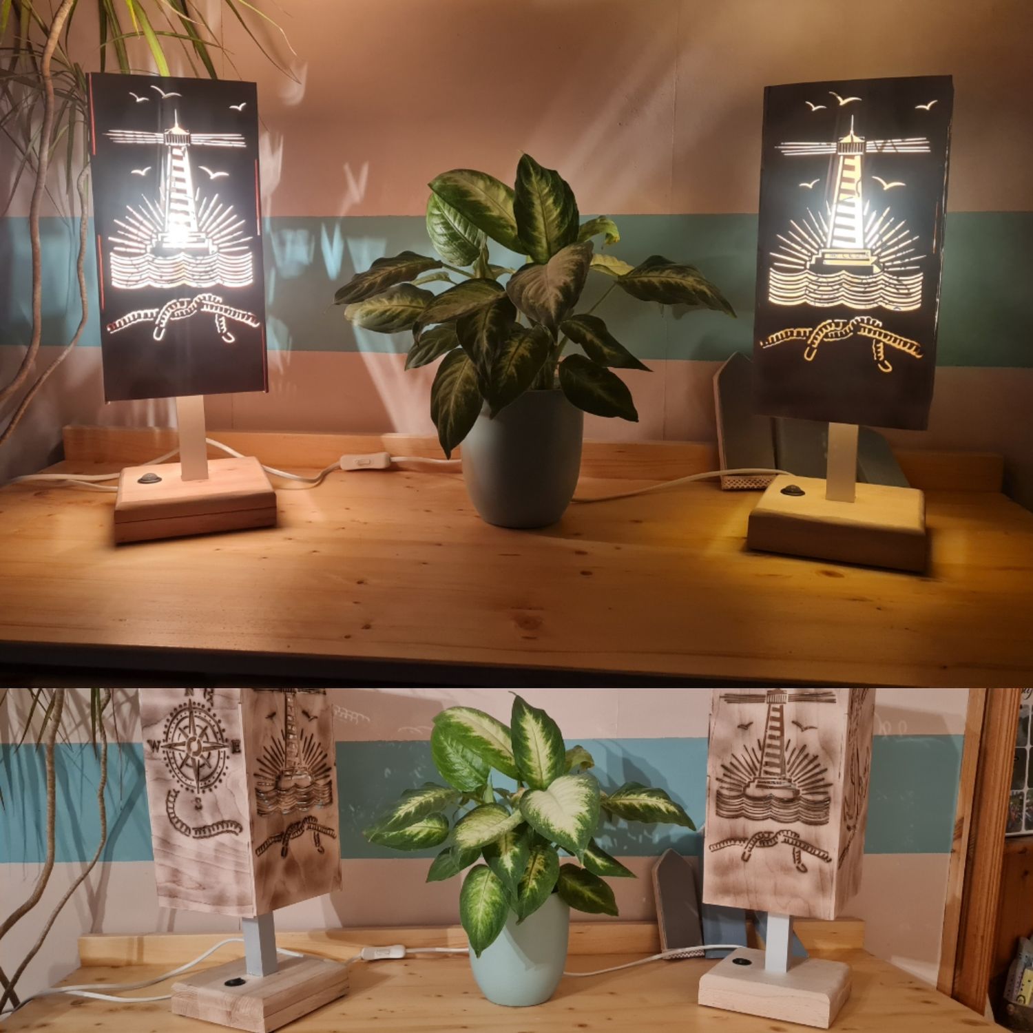 Mittlere Stehlampe mit Fuß, Tischlampe, Lampe