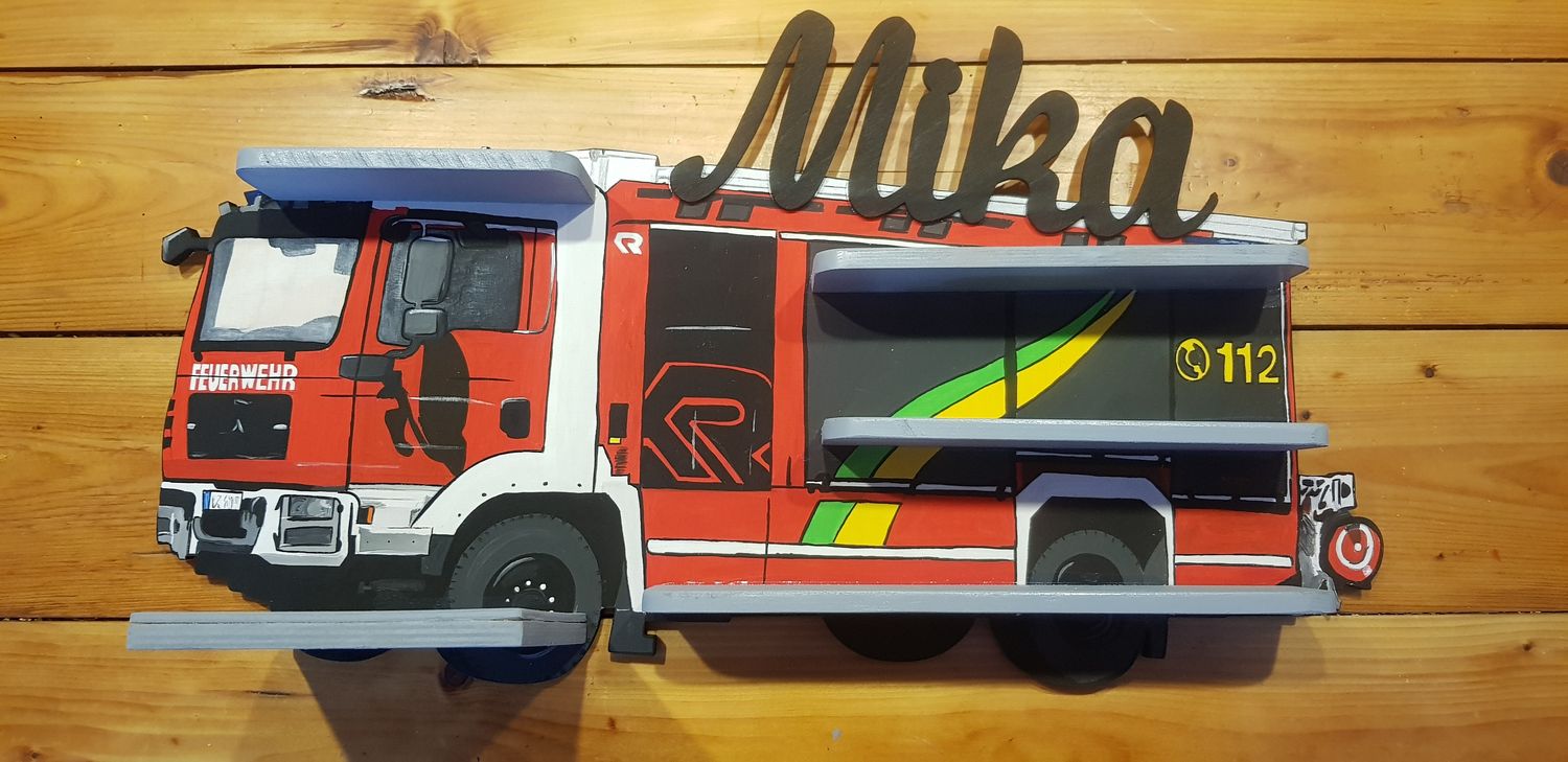 TonieBox Regal Feuerwehr Auto Mehrfarbig