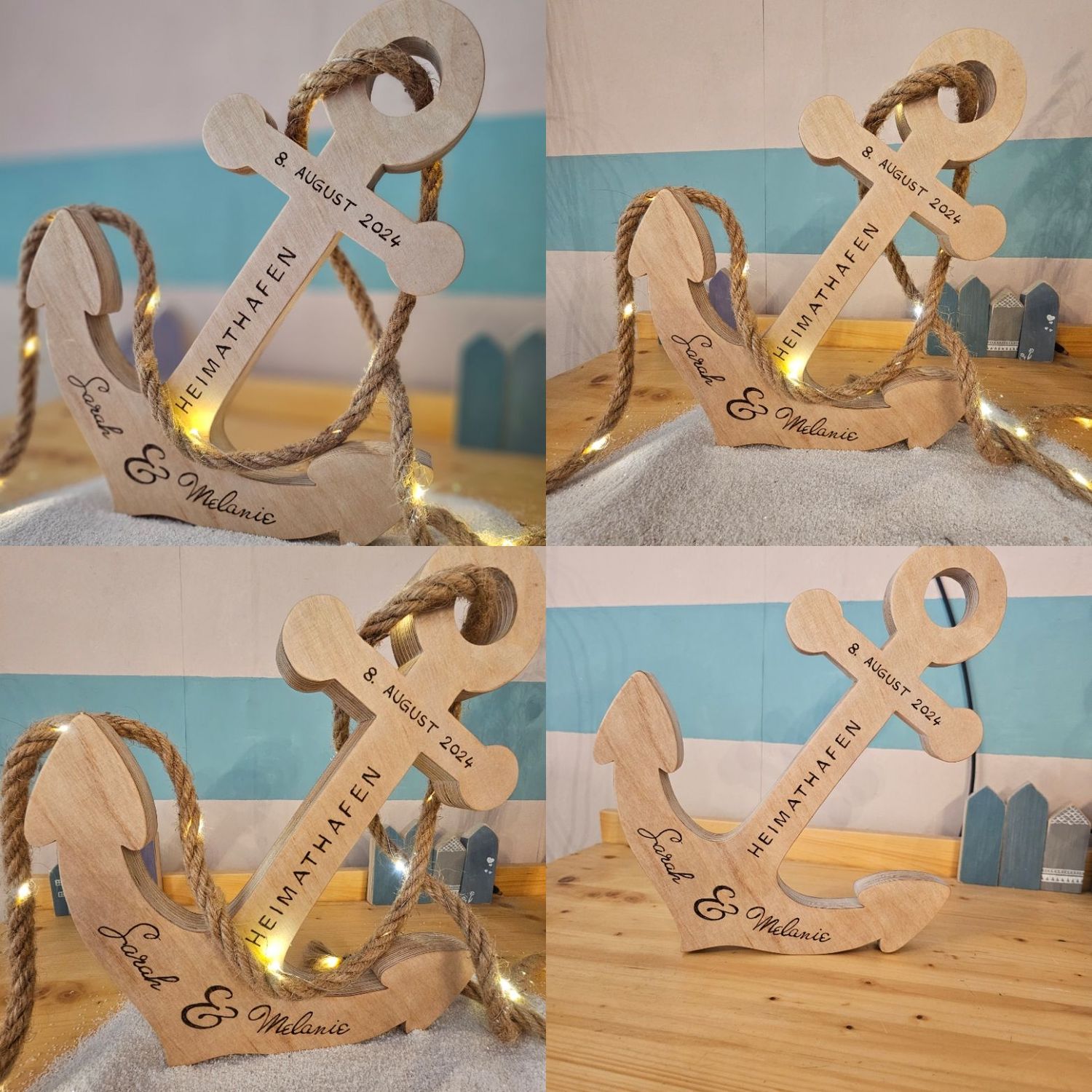 Holz Anker, Hochzeitsgeschenk, Jahrestag, Anchor, Deko