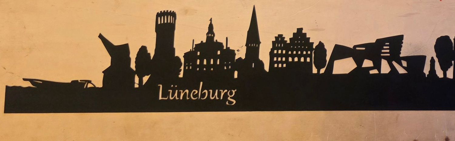 Lüneburg Skyline, Wandbild, Stadtsilhouette, Lampe Lüneburg Skyline, Wandbild, Stadtsilhouette, Lampe