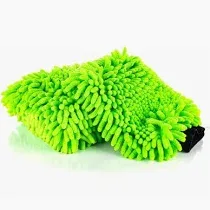 The Rag Company Chenille Wash Mitt 2 Pack Lime Green