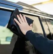 The Rag Company Diamond Weave Glass &amp; Window Towel Black 6 Pack