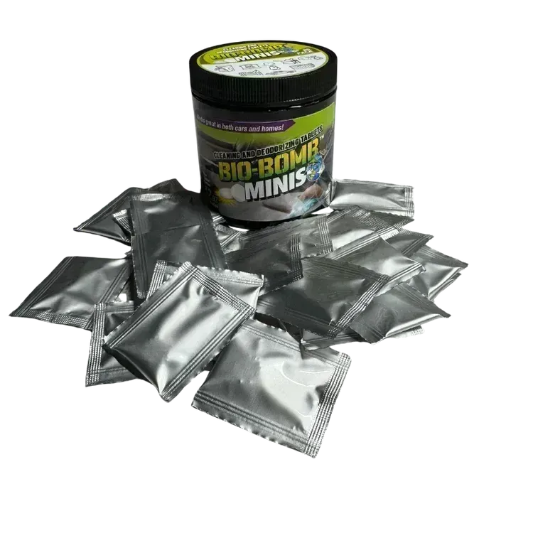 Bio-Bomb Minis: Dissolvable Cleaning &amp; Deodorizing Tablets (25 Pack)