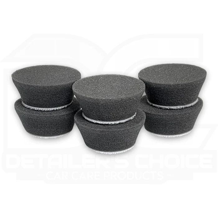 Buff and Shine Uro-Tec 1.25" Foam Pads Black (Finishing) 6 Pack