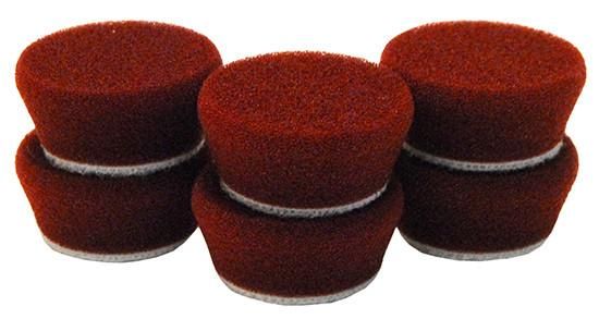 Buff and Shine Uro-Tec 1.25" Foam Pads Maroon (Med. Cut) 6 Pack