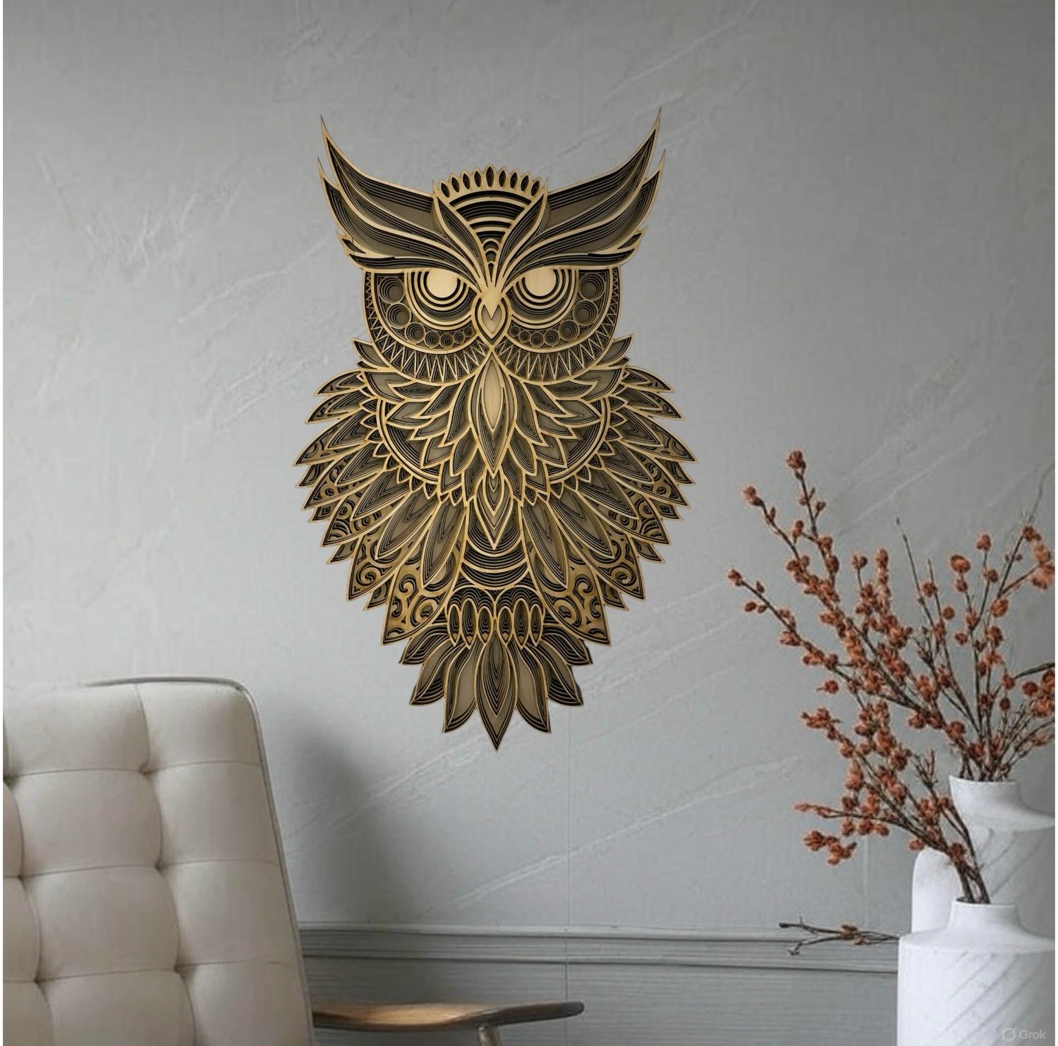 Owl Layered Wood Art