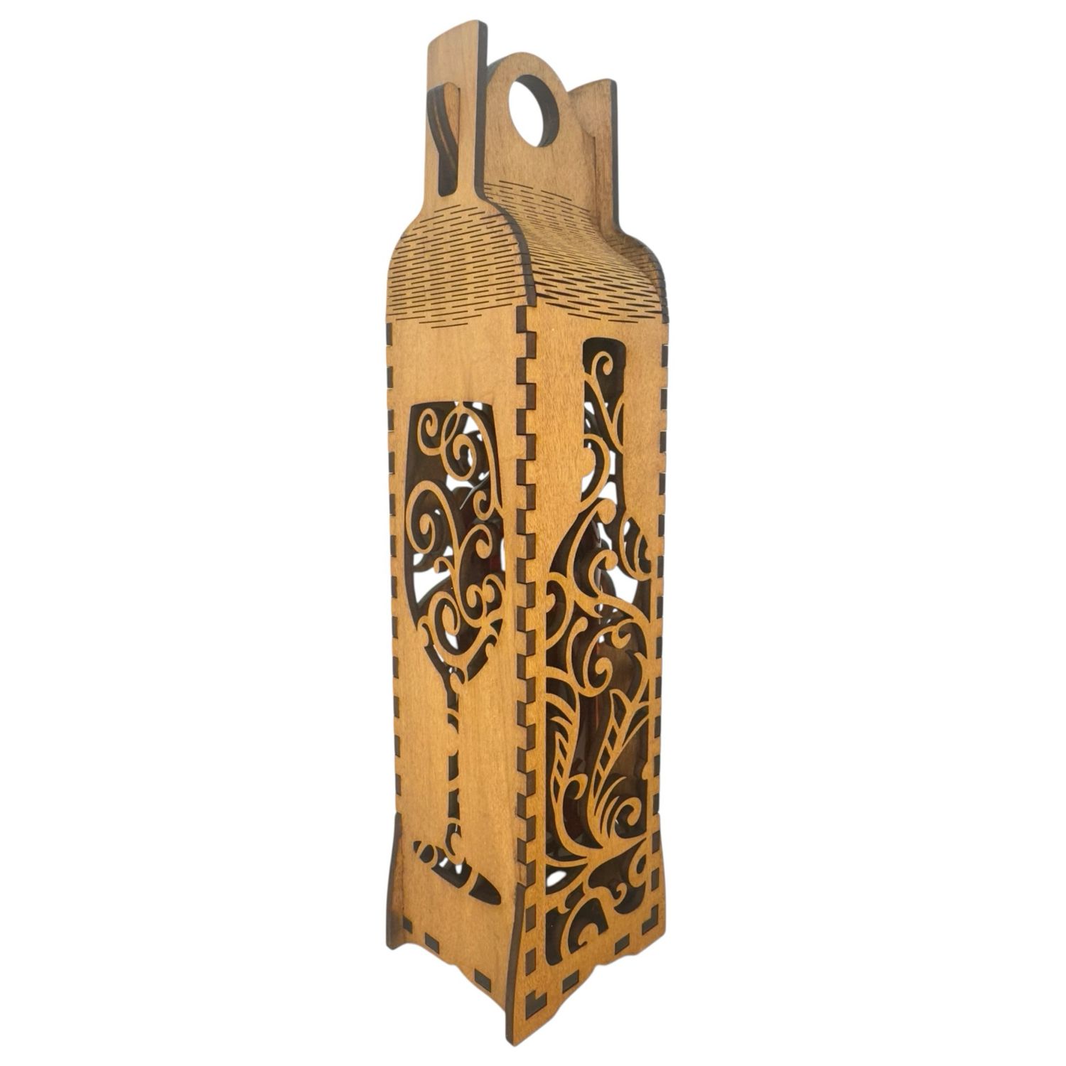 Wine Bottle Carrier Glass and Bottle