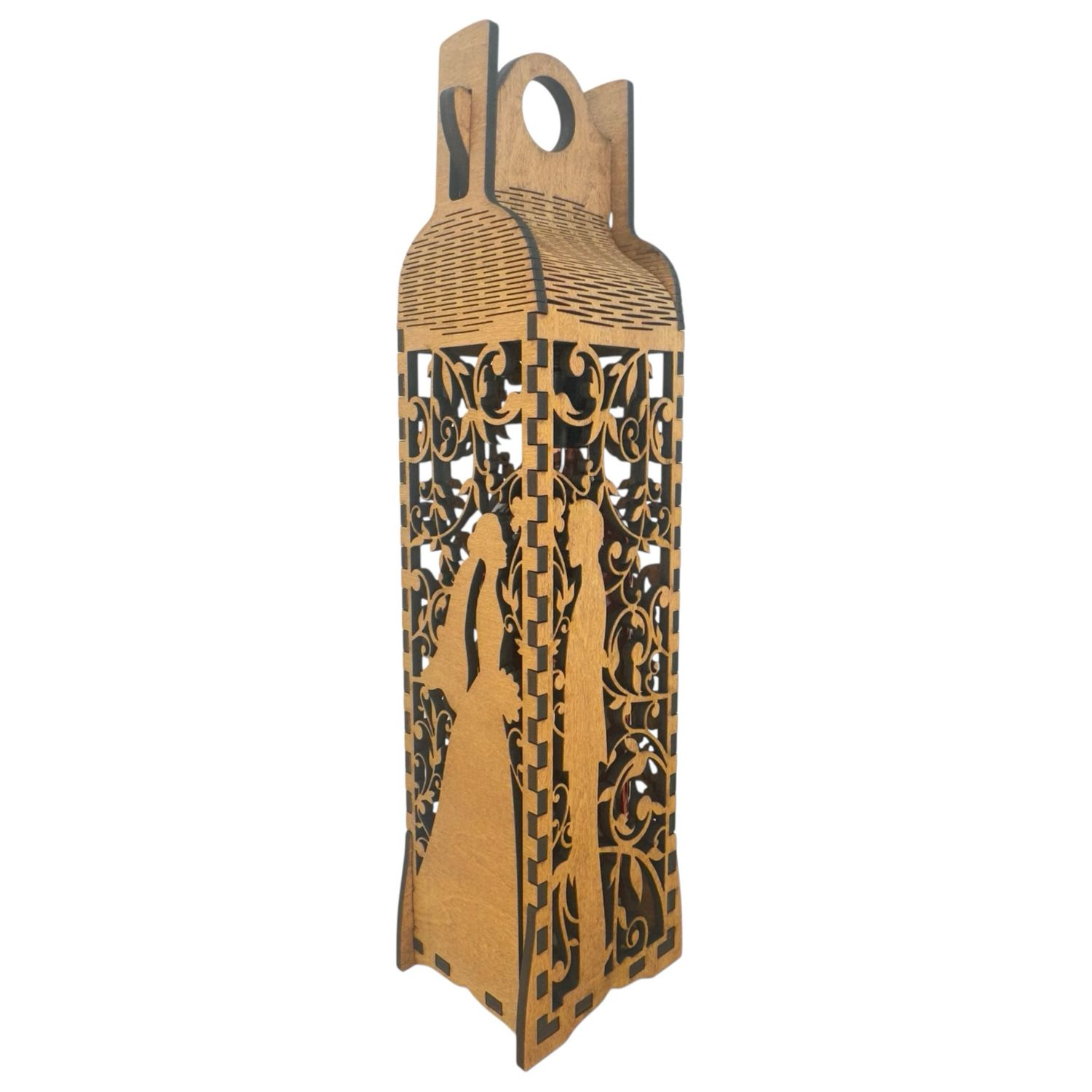 Wine Bottle Carrier Bride and Groom
