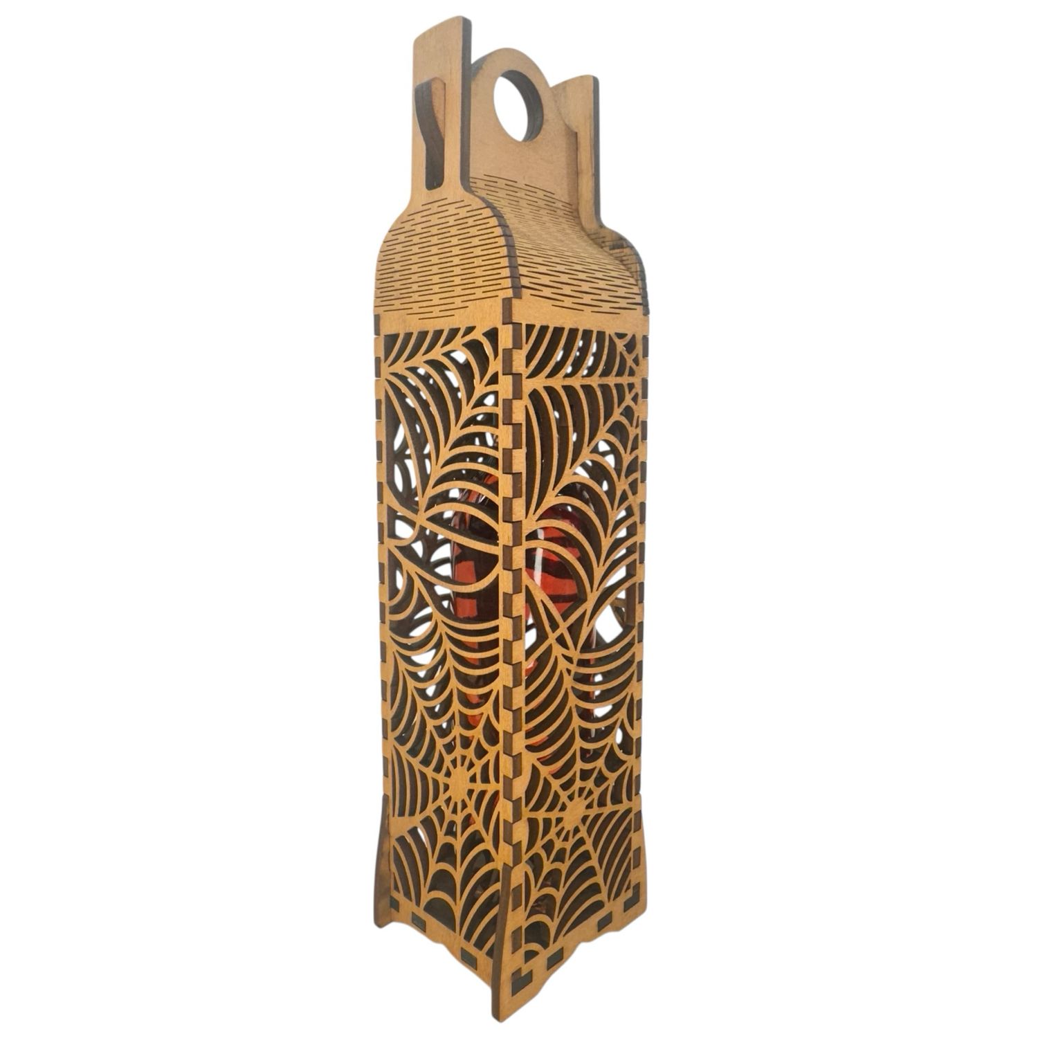 Wine Bottle Carrier Spider Webs