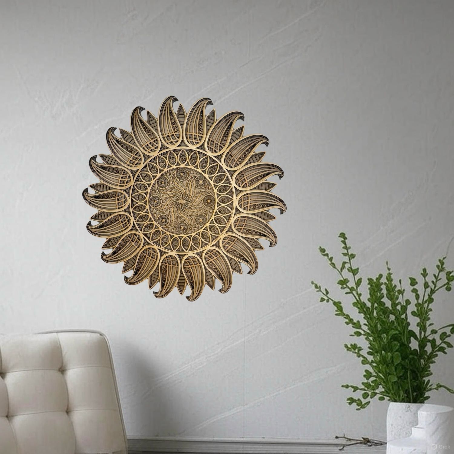 Sun Layered Wood Art