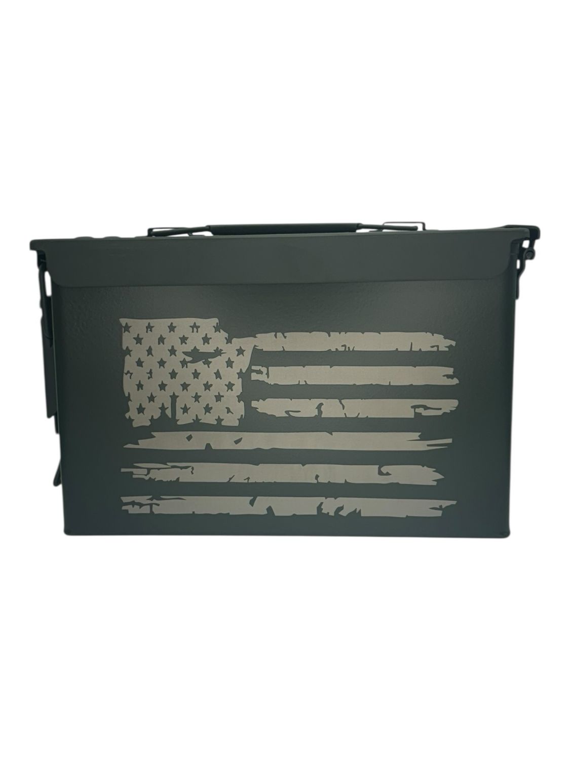 50 Cal Ammo Can Distressed Flag