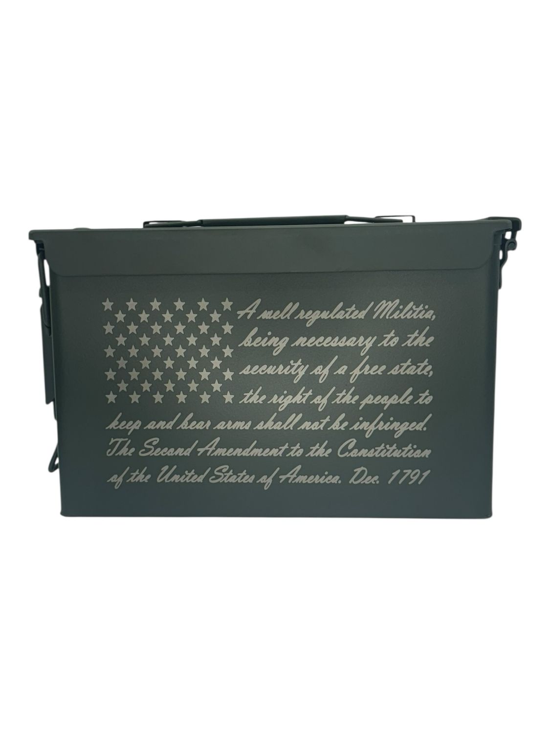 50 Cal Ammo Can 2nd Amendment Flag