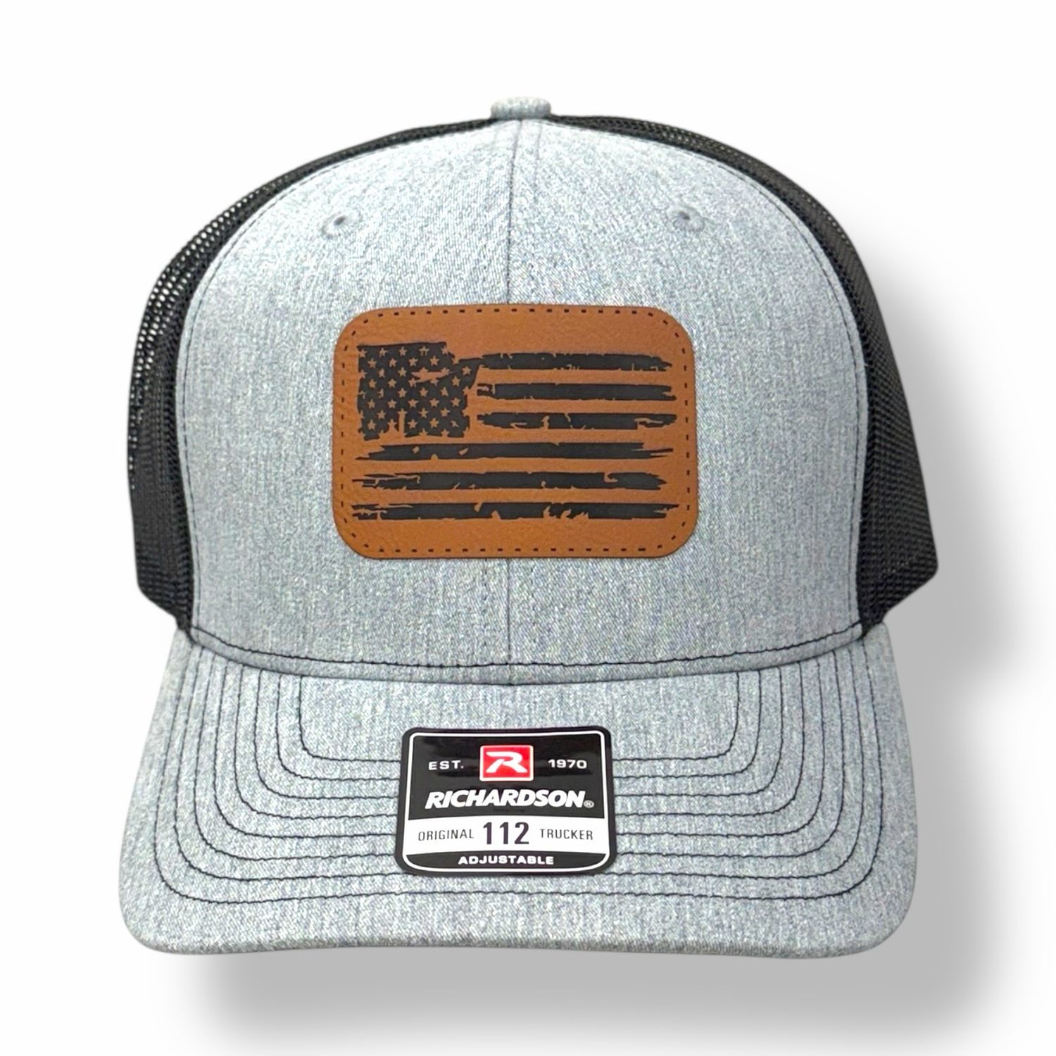 Distressed Flag Leather Patch Hat