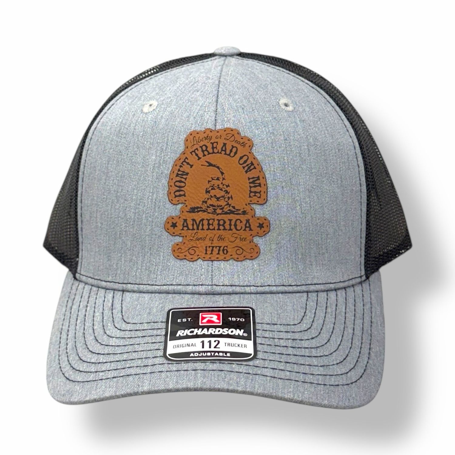 Don&#39;t Tread On Me Leather Patch Hat