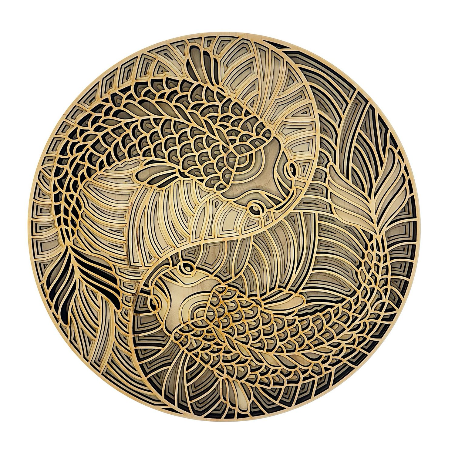 Yin and Yang Layered Wood Art