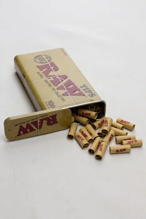 Raw Pre-Rolled 100 Tips Per Tin