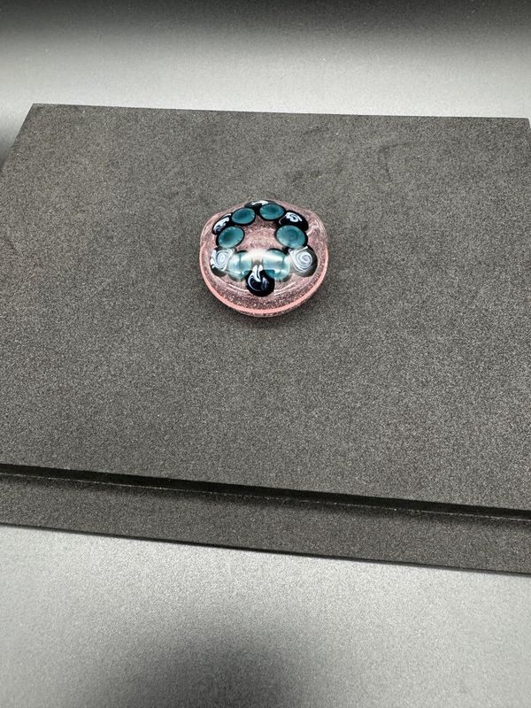 @ath_glass pink blue dots pendant