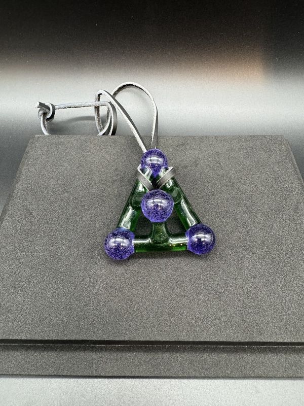 @ath_glass Trigonal Pendant - Purple and Green