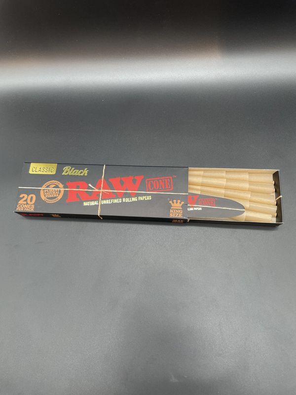 Raw Black Cone  King Size 20 pack