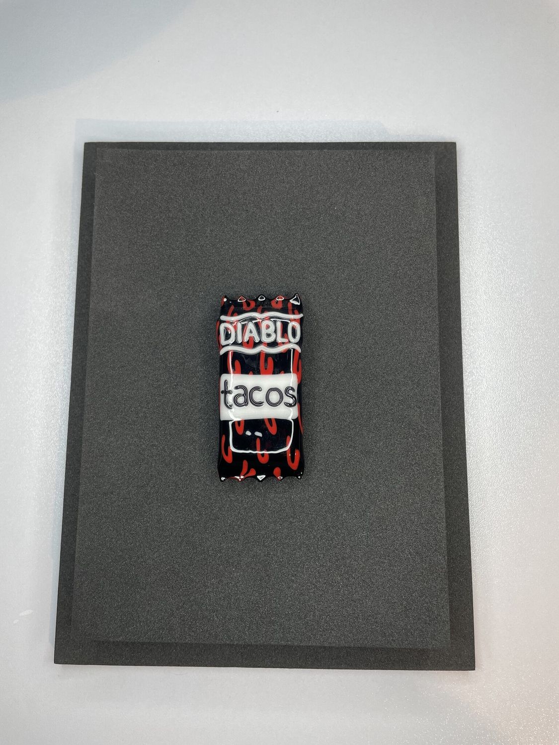 heretic glass pendant taco bell sauce diablo