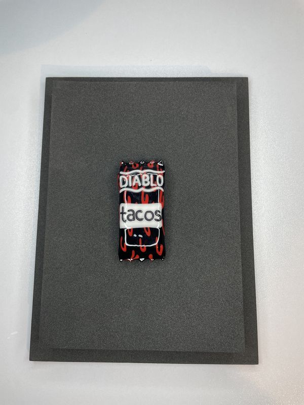 heretic glass pendant taco bell sauce diablo