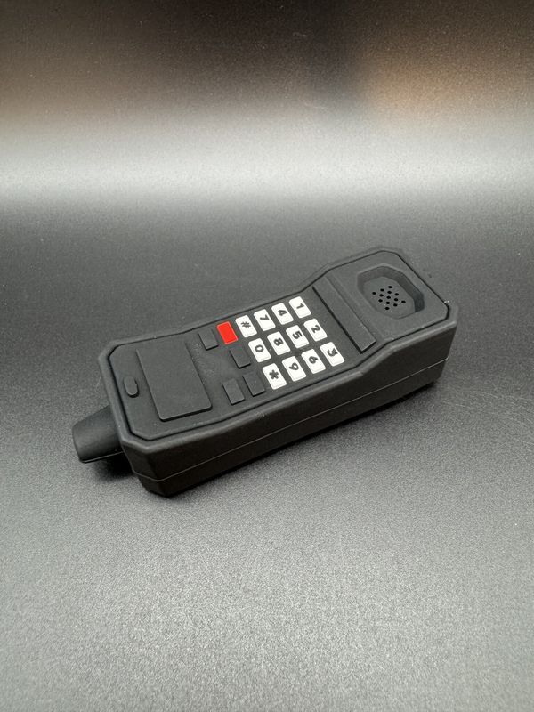 silicone cell-phone hand pipe black