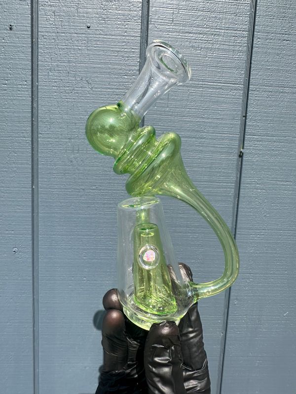 eternal flameworks clear green recycler puffco peak top