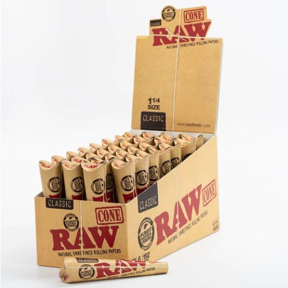 Raw Classic Cone 1 1/4 size 6pack