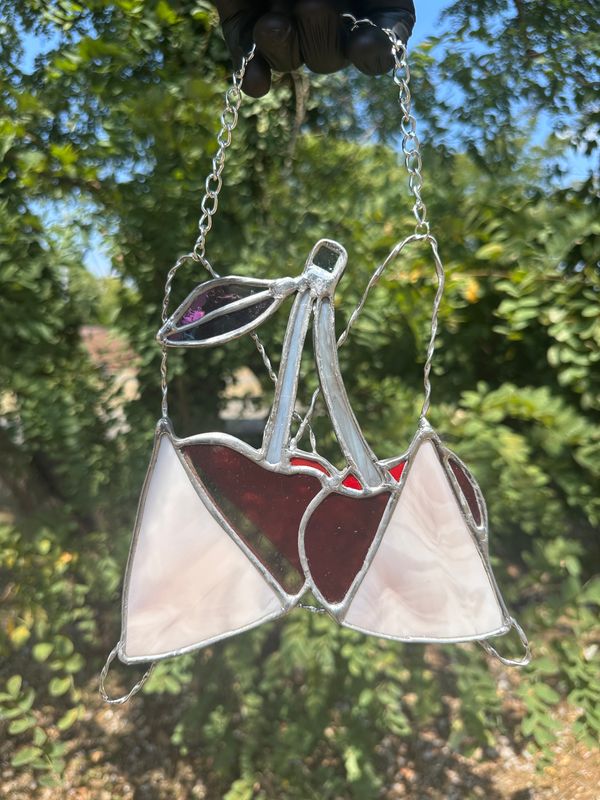 Fernway glass sun catcher cherry boobs