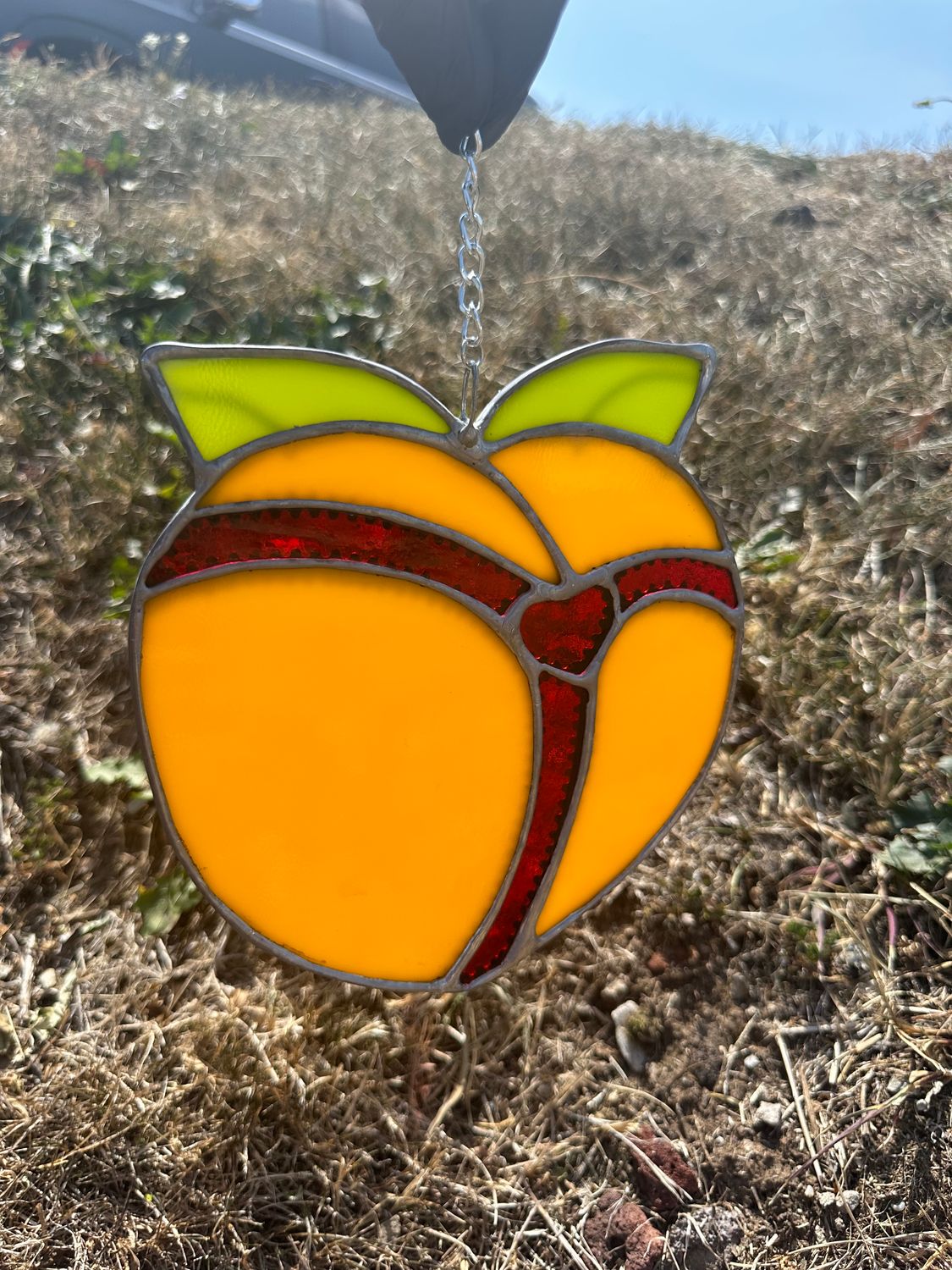 Fernway glass sun catcher peach ass