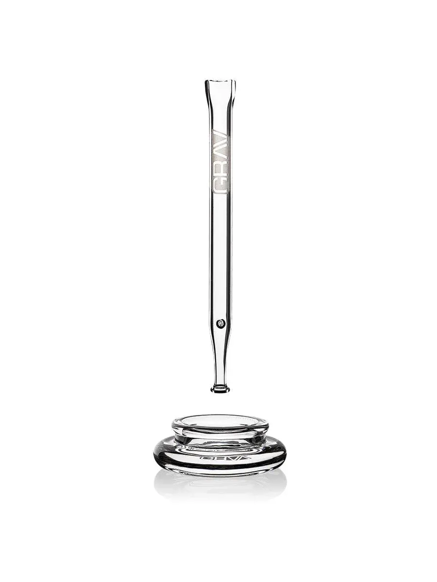 Grav Quartz Straw Nectar Collector with Glass Dish
