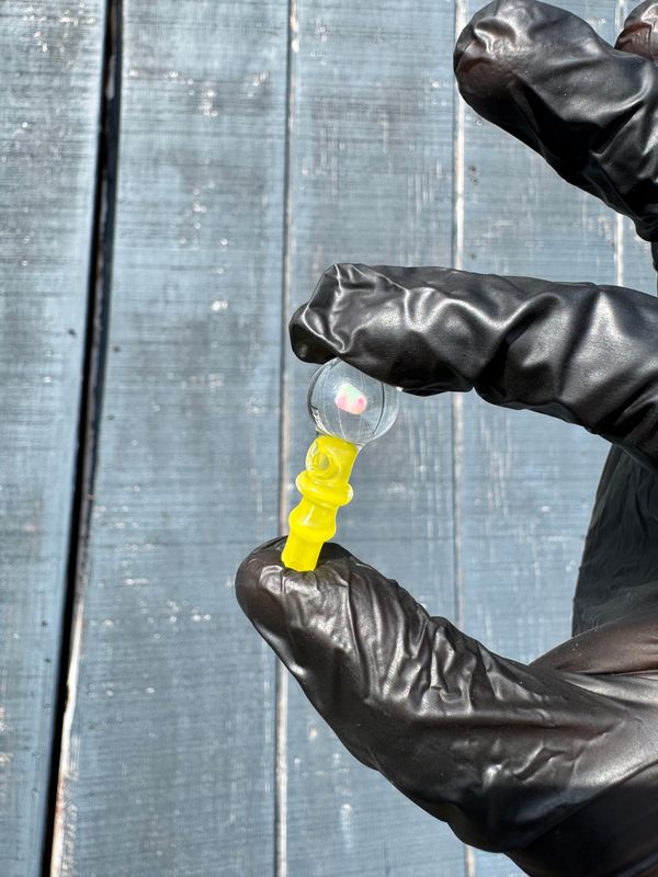 Bhoro Glass Joystick w Opal Yellow