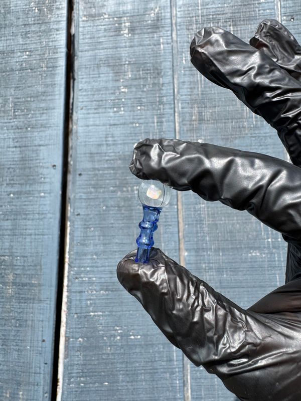 Bhoro Glass Joystick w Opal Blue
