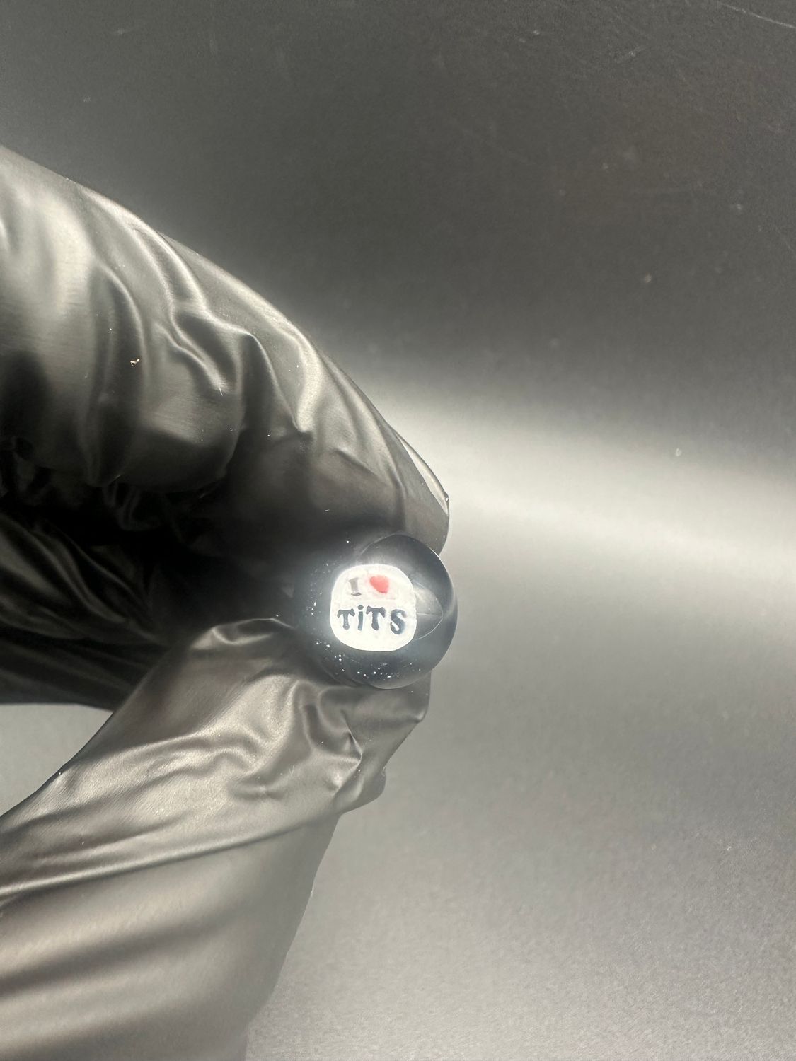 keys glass joystick cap - I love tits
