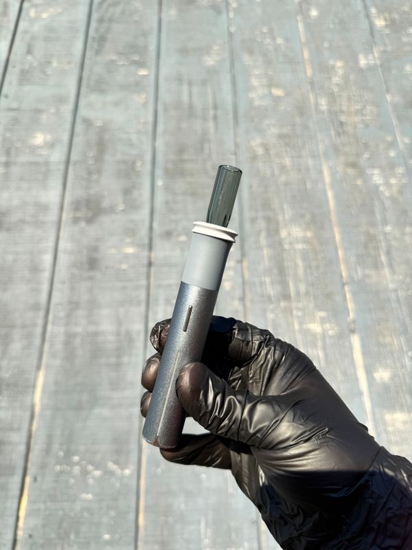 Kovac glass pivot top straw - smoke