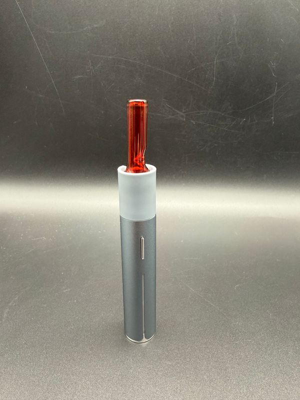 Steve H. Glass pivot spinner top (includes 3mm opal sphere with each one) - red