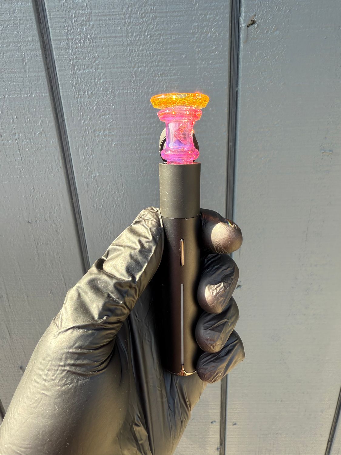 Gatez glass fumicello pivot top- gold purple