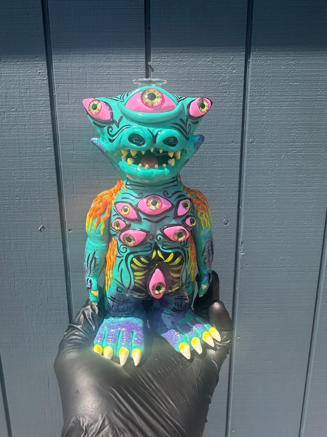 EYE Alien Style Water PIpe 8&quot;, Color: Blue