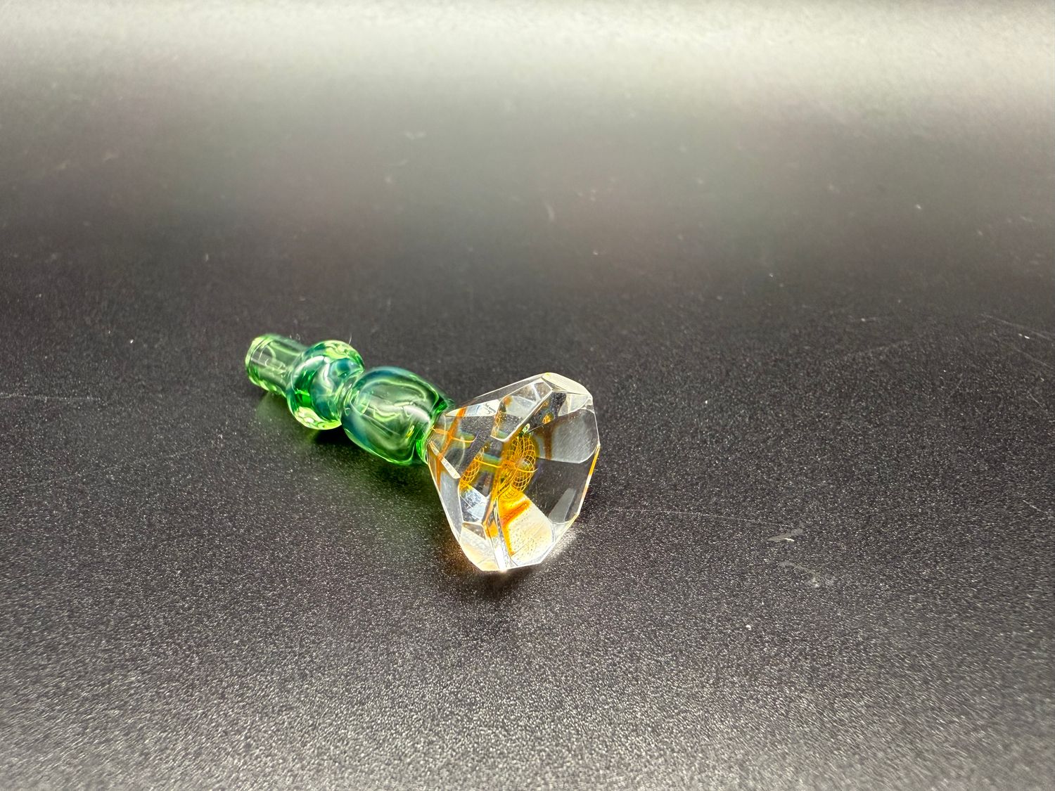 gatez glass faceted gem joystick cap- plantphibian