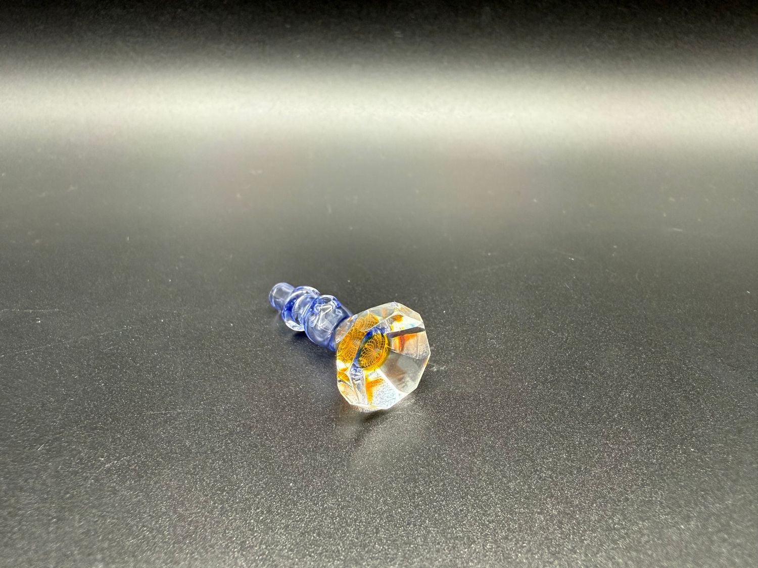 gatez glass faceted gem joystick cap- Neptune