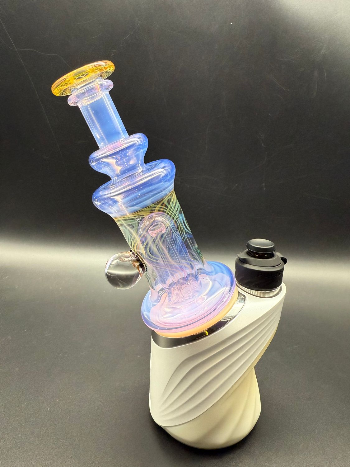 gatez glass Puffco water top- rose quartz