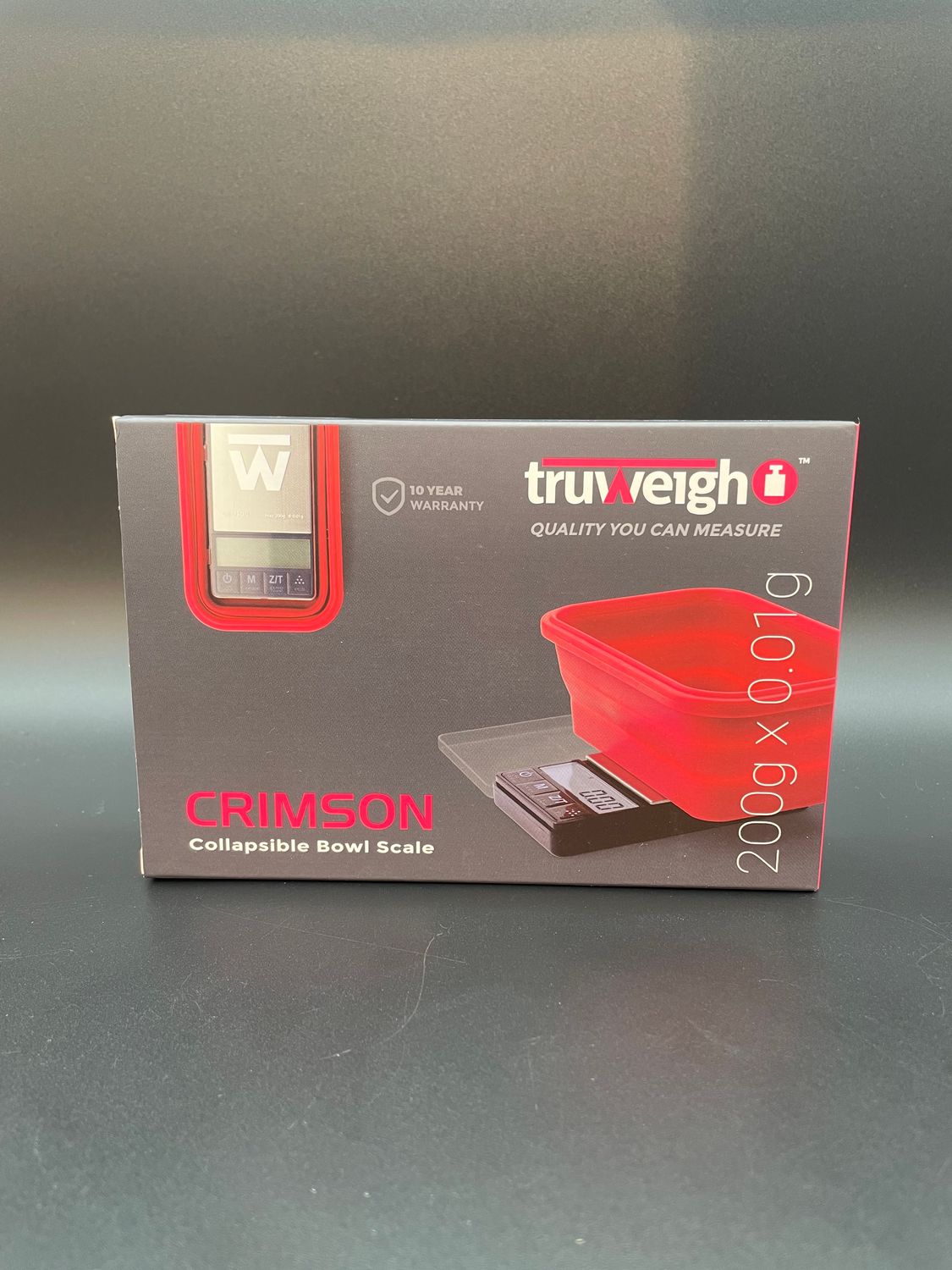 Truweigh Collapsible Bowl Scale 200g x 0.01g , Color: Crimson