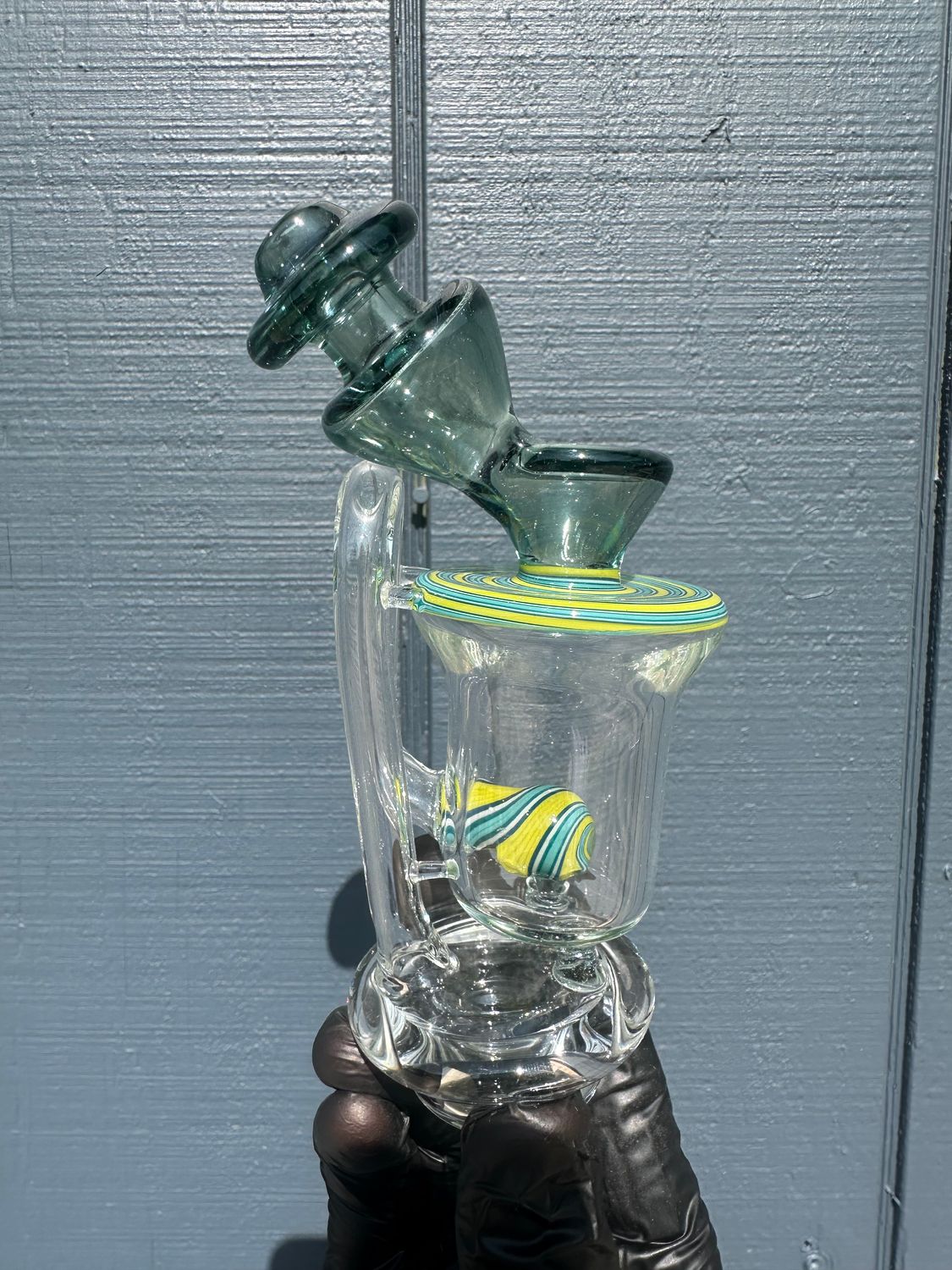 Padd Glass Carta 2 Bubbler, Color: Green Linework